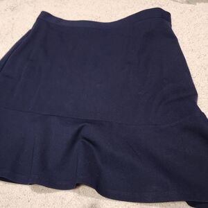 LOFT Dark Blue Skater Skirt